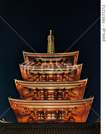 浅草　浅草寺　夜景 99875252