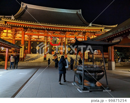 浅草 浅草寺 夜景 浅草 浅草寺 夜景 99875254
