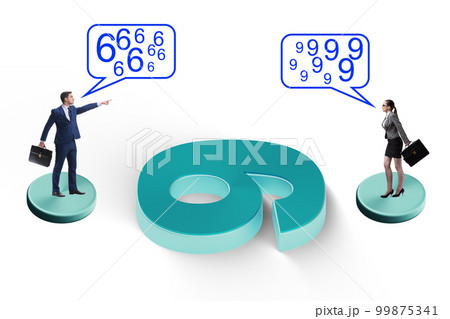 Argument over the numbers 9 and 6 Argument over the numbers 9 and 6 99875341