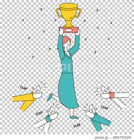 A female business person who won a product with excellent sales performance A female business person who won a product with excellent sales performance 99878509