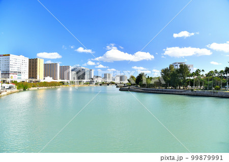 明治橋／国場川より壷川駅方面を望む(沖縄県那覇市)【2023.2】 99879991