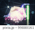 握手とチャート図 99880161