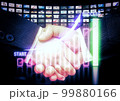 握手とチャート図 99880166