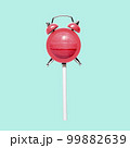 Fun funny candy on a stick and retro alarm clock.  99882639