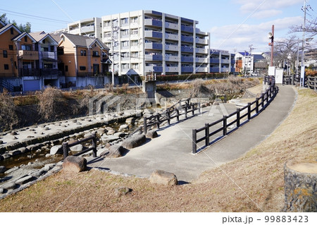 大阪 豊中 千里川と野畑南公園(晩冬) 大阪 豊中 千里川と野畑南公園(晩冬) 99883423