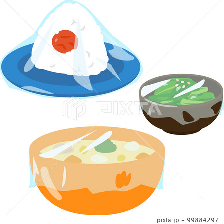 ラップをかけた食事 ラップをかけた食事 99884297