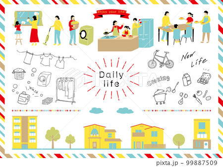 日常生活を楽しむ人達 99887509
