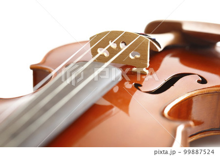 白バックで撮ったヴァイオリンのイメージ写真 99887524