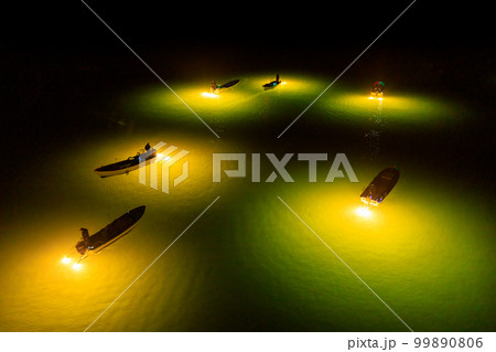 徳島_吉野川のシラスウナギ漁の絶景 99890806