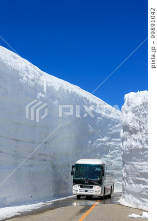 富山立山室堂_雪の大谷の絶景 99891042