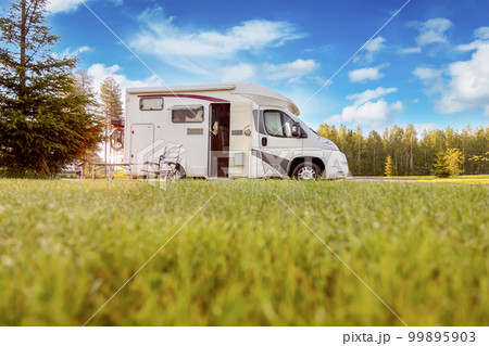 Family vacation travel RV, holiday trip in motorhome Family vacation travel RV, holiday trip in motorhome 99895903