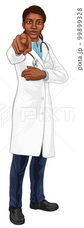 Black Woman Medical Doctor Needs You Pointing 99899328