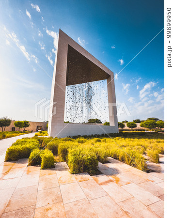The Founders Memorial monument in Abu Dhabi, United Arab emirates The Founders Memorial monument in Abu Dhabi, United Arab emirates 99899950