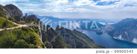 Aerial view of the Belvedere Parco Valentino, Piani dei Resinelli, near the Lecco mountain in Como 99900545