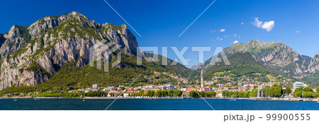 Mountain View of Lecco city in the southeastern shore of Lake Como, in northern Italy. Mountain View of Lecco city in the southeastern shore of Lake Como, in northern Italy. 99900555