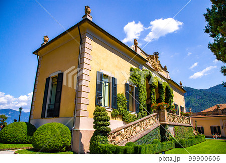 View of Villa del Balbianello overlooking Lake Como in Lenno, Lombardy, Italy View of Villa del Balbianello overlooking Lake Como in Lenno, Lombardy, Italy 99900606