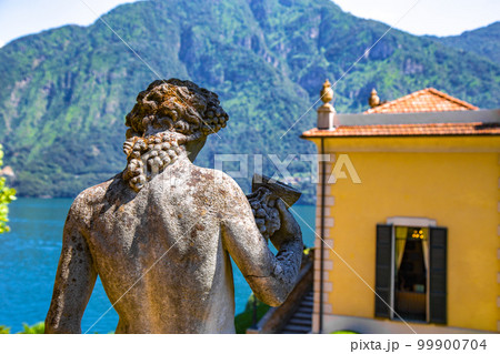 View of Villa del Balbianello overlooking Lake Como in Lenno, Lombardy, Italy View of Villa del Balbianello overlooking Lake Como in Lenno, Lombardy, Italy 99900704