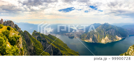 Aerial view of the Belvedere Parco Valentino, Piani dei Resinelli, near the Lecco mountain in Como Aerial view of the Belvedere Parco Valentino, Piani dei Resinelli, near the Lecco mountain in Como 99900728