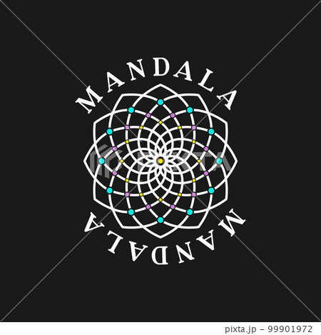 Simple Mandala Illustration With Beads vector inspiration 99901972