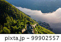 Hallstatt aerial view from Skywalk platform. Amazing view. Skywalk World Heritage View 99902557