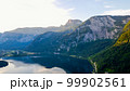 Panorama view of Hallstattersee lake and mountain in daylight. Landscape, Stock photo 99902561