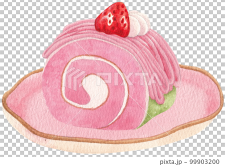 Cherry blossom dessert watercolor png element Cherry blossom dessert watercolor png element 99903200