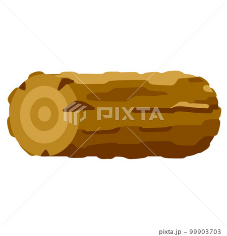 Vector Brown log. Building wood material. 99903703