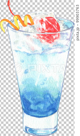 Blue and purple drink watercolor,summer drink,png element Blue and purple drink watercolor,summer drink,png element 99903763