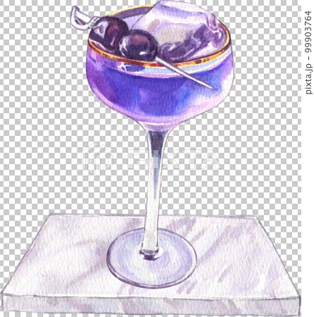 Blue and purple drink watercolor,summer drink,png element Blue and purple drink watercolor,summer drink,png element 99903764