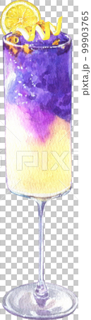 Blue and purple drink watercolor,summer drink,png element Blue and purple drink watercolor,summer drink,png element 99903765