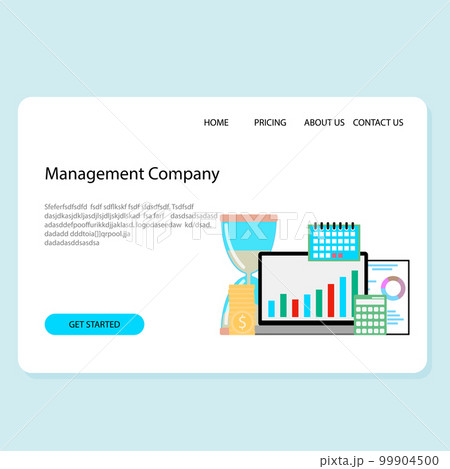 Management company service landing page, time chart and accounting Management company service landing page, time chart and accounting 99904500