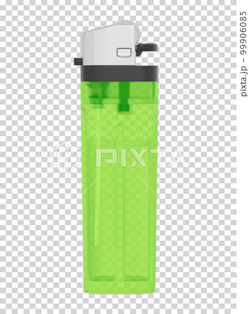 Plastic transparent classic lighter on checkered background 99906085