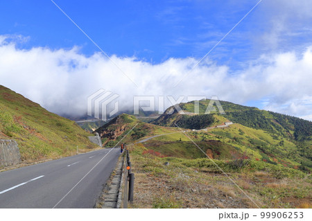 紅葉の時期の風景(山田峠から横手山方面 群馬県 吾妻郡 草津町) 紅葉の時期の風景(山田峠から横手山方面 群馬県 吾妻郡 草津町) 99906253