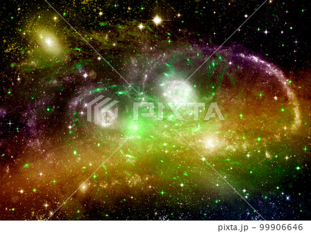 galaxy in a free space. 3D rendering 99906646