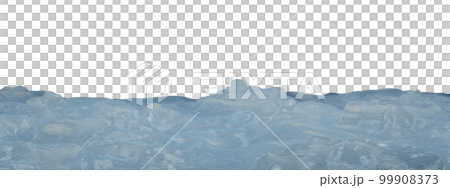 Snow and ice landscape isolated on transparent background. 99908373