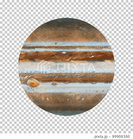 背景透過した木星のイラスト 99908380