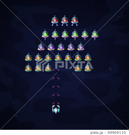 a top view game about space invaders 99909110