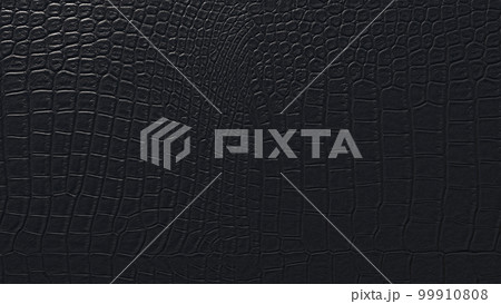 Black crocodile skin texture. Natural crocodile skin background close. 3D-rendering 99910808