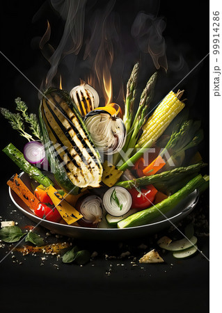 AI generated Grilled vegetables, Vegetarian food 99914286