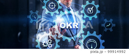 OKR. Objectives, Key and Results. Business target and focus concepts 99914992