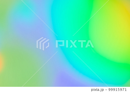 グリーン系アブストラクト虹色イメージ　(背景素材) 99915971