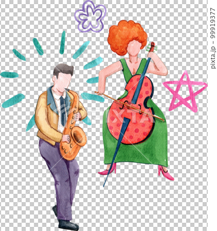 Music watercolor png element,intrument,character Music watercolor png element,intrument,character 99919377