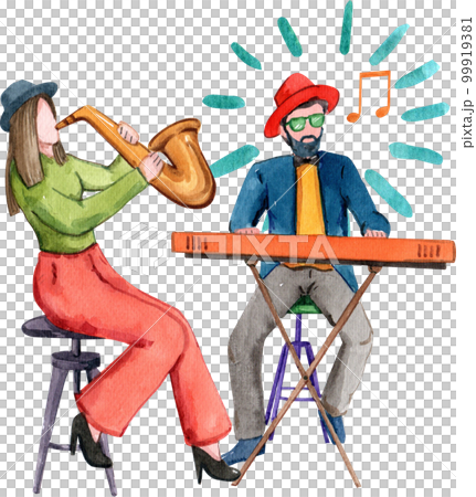 Music watercolor png element,intrument,character Music watercolor png element,intrument,character 99919381