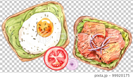 Avocado watercolor png element Avocado watercolor png element 99920175