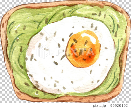 Avocado watercolor png element Avocado watercolor png element 99920192