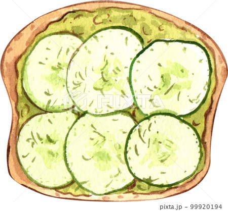 Avocado watercolor png element Avocado watercolor png element 99920194