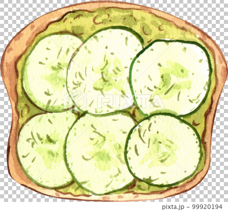 Avocado watercolor png element Avocado watercolor png element 99920194