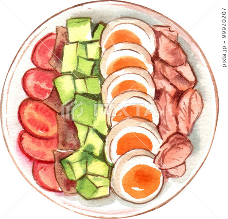 Avocado watercolor png element 99920207