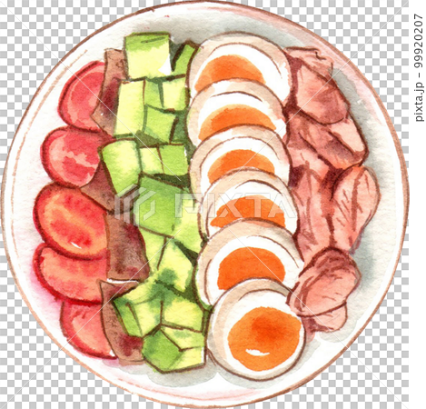 Avocado watercolor png element 99920207