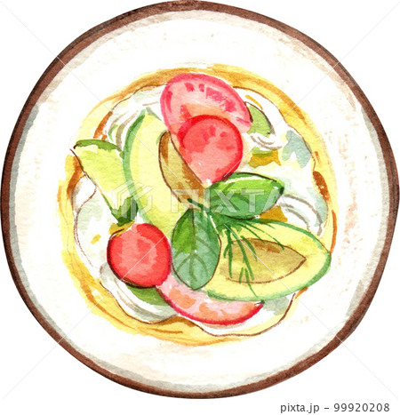Avocado watercolor png element Avocado watercolor png element 99920208